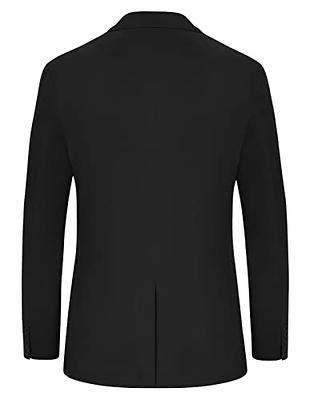 GIANTHONG Jackets for Men Mens Long Sleeve Pullover Black Blazer