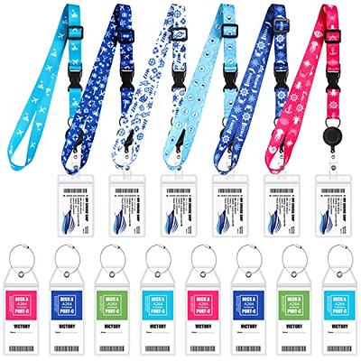  4 Pack Cruise Lanyard Adjustable Badge Holder Retractable  Lanyard ID Holder Detachable Carnival Cruise Lanyard Waterproof Ship Key  Card Holder Long Lanyard with Holder Essential Nautical Accessories :  Office Products