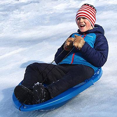 FROSTRUSH Machrus Snow Sled for Kids with Padded Steering Wheel