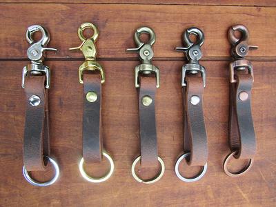 Leather Key Chain Key Lanyard Belt Loop Key Holder Handmade 