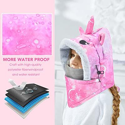 Kids Winter Fleece Balaclava Hat Hood Windproof Face Mask Warm