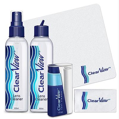 Clear View Lens Cleaner Kit  Two 8 oz. Bottles + One 1 oz. Travel