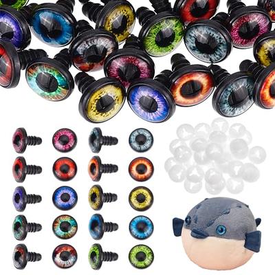 100Pcs 10-30mm Safety Eyes and Noses Large Plastic Craft Crochet