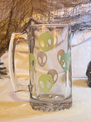 Alien UFO Glow in the Dark Green Tumbler Cup Stainless Steel with