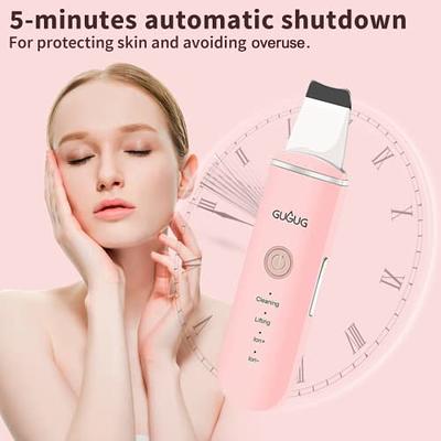 GUGUG Skin Scrubber Face Spatula Skin Spatula Pore Cleaner Blackhead  Remover Tools for Facial Deep Cleansing-4 Modes -White