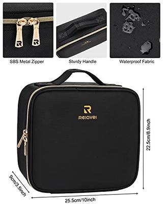 MONSTINA Makeup Train Cases, Professional Travel Makeup Bag, Portable  Organizer Storage Bag for Cosmetics Makeup Brushes Toiletry Travel  Accessories Black Small - Yahoo Shopping