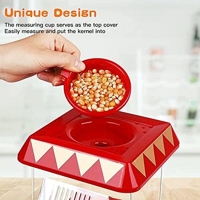 Popcorn Maker,Hot Air Popcorn Machine Vintage Tabletop Electric Popcorn  Popper, Healthy And Quick Snack For