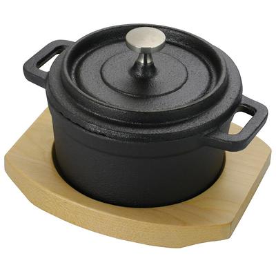 BERGNER 7.3 qt. Round Aluminum Dutch Oven in Black with Lid BGUS12028BLK -  The Home Depot