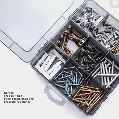 6 Pcs Plastic Jewellery Organizer Box Clear Bead Storage Box with 15 Grids  Adjustable Craft Box Organiser Plastic Storage Case for Beads, Earring,  Screws and Small Craft Items 