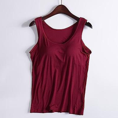 Tank Top with Built in Bra for Women Summer Beach Casual Yoga T