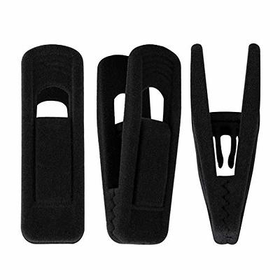 Tinfol Black Plastic Hanger Clips for Hangers, 40 Pack Pants Hanger Clips,  Strong Pinch Grip Clips for Use with Slim-line Clothes Hangers, Finger