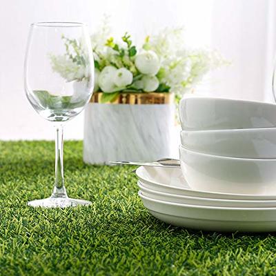 Farochy Artificial Grass Table Runners - Synthetic Grass Table Runner for  Wedding Party, Birthday, Banquet, Baby Shower, Home Decorations (14 x 72