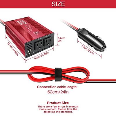 300W 12V 24V 220V Power Inverter with dual USB-C, High-capacity DC to AC  power inverter suppliers