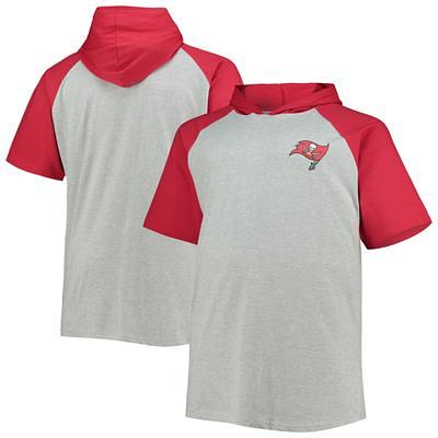 Men's Cutter & Buck Charcoal Tampa Bay Buccaneers Throwback Logo Big Tall Stretch Oxford Button-Down Short Sleeve Shirt