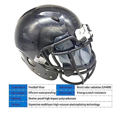 GY Football Visor, Football Helmet Visor for Youth as Well as Adult Helmets  - Easy to Install, (Helmet not Included)