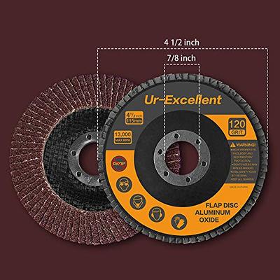 20 Pack 4-1/2 Inch Flap Disc 60 Grit Grinder Sanding Disc 4.5 Inch Grinding  Wheels and Sanding Discs for Angle Grinder, Type #27 Aluminum Oxide