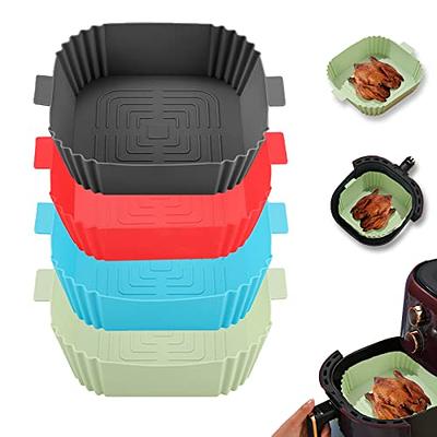 2 Pack Air Fryer Silicone Liners, Reusable Rectangle Food Grade Replacement  Silicone Air Fryer Pot Insert Basket Accessories for Dual Ninja DZ201 DZ401  Instant Vortex 8 QT 10 QT Air Fryer Accessories - Yahoo Shopping