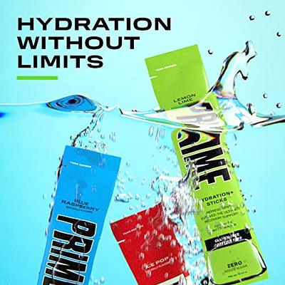  PRIME HYDRATION+ Sticks Lemonade, Hydration Powder Single  Serve Sticks, Electrolyte Powder On The Go, Low Sugar, Caffeine-Free, Vegan
