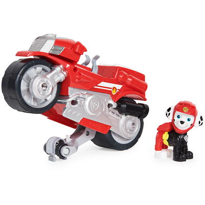 PAW Patrol, Moto Pups Rubble's Deluxe Pull Back Motorcycle Vehicle with  Wheelie Feature and Toy Figure 