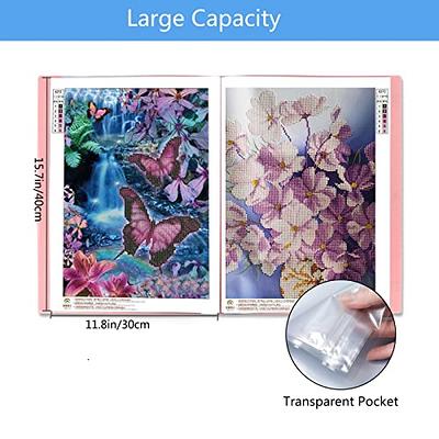 New A3 60 Pages Diamond Painting Storage File Folder Transparent Album Book  Cover Large Photo Album Book Diamond Painting Holder