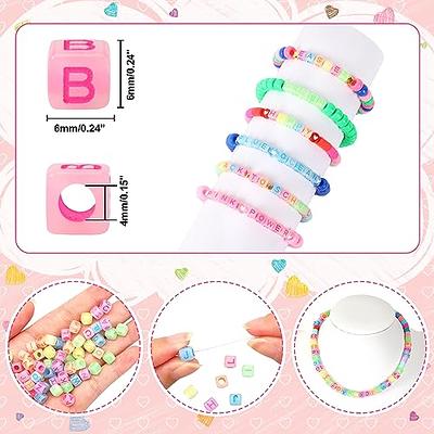 GMMA Letter Beads for Bracelets Making 1500 Pcs 4x7mm Alphabet Beads for  Bracelets Acrylic Heart Beads for Jewelry Making Friendship Bracelet  Letters
