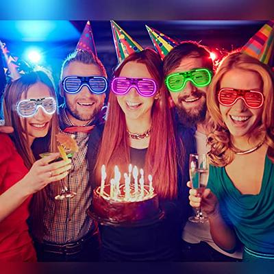 4 Pack Led Glasses,4 Colors Halloween Light Up Glasses Led Party Sunglasses  Kids Halloween Glow In Dark Party Supplies Favors Neon Carnival Party Glow