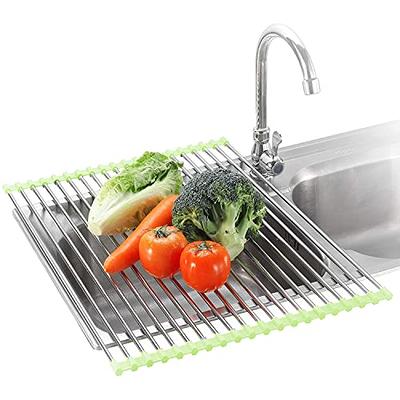 Space Saver Steel Dish Rack with Utensil Tray Black - Brightroom™