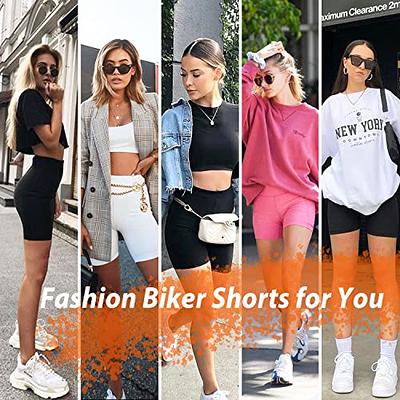 Sunzel Women's Biker Shorts in High Waist Tummy Control with Deep Pockets 