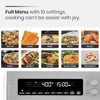 iCucina Countertop Oven | 1800W Convection Toaster Oven Air-Fryer|7-In-1 Appliance|Toast-Air Technology with Stainless Steel Accessories