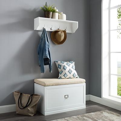 Crosley Brennan Entryway Storage Shelf Bookcase, White