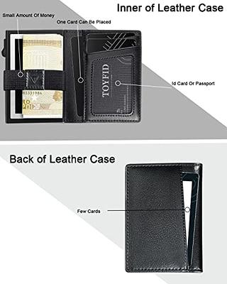 Mens Leather Wallet Money Clip Credit Card ID Holder Front Pocket