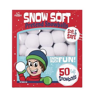 Ayieyill 50Pcs Fake Snowballs for Kids I Indoor Snowball Fight Set I  Artificial Snowballs for Kids Indoor & Outdoor I Realistic White Plush  Snowballs I Christmas Snow Decorations 