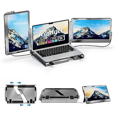 Teamgee Portable Monitor for Laptop, 13.3” Full HD IPS Display, Triple  Monitor Screen Extender, USB-A/Type-C Plug and Play for Windows Android &  Mac