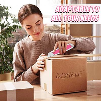 DIYSELF 2 Pack Box Cutter, Aluminum Utility Knife, Box Cutters Retractable,  Sturdy Razor Knife for Cardboard, Boxes, Packages, Papers, Cartons, Box  Cutter Knife, Navajas de Trabajo, Pink Knife - Yahoo Shopping