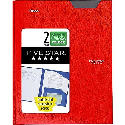 Five Star Paper Folders 2 Pocket and Prong BLUE lot of 10 NEW