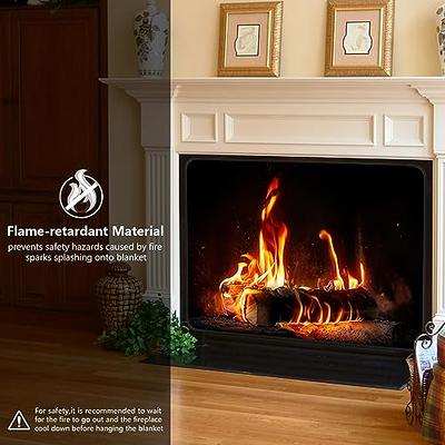Fireplace Cover, Fireplace Insulation Draft Blocker, Fireproof