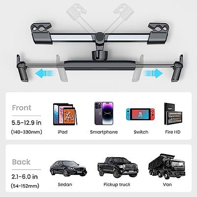 Klsniur Car Headrest Mount, Tablet Headrest Holder, Car Backseat Seat Mount Holder Universal 360° Rotating Adjustable for All 6-10.5 Tablet iPad