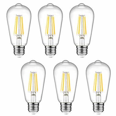 LEOOLS LED A15 Light Bulb, 75W Equivalent Efficient 8W Medium Base,3000K  Soft White,Dimmable Vintage LED Edison Bulbs,E26 Refrigerator Antique LED  Filament Bulbs with 90+ CRI,Clear Glass, 6 Pack - Yahoo Shopping