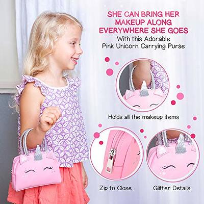 Kids Real Makeup Kit For Little Girls: With Unicorn Bag - Real, Non Toxic,  Washable Make Up Toy - Gift For Toddler Young Children Pretend Play Set  Vanity For Ages 3 4