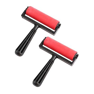 Black Printmaking Brayers - Premium Brayer Rollers for Crafting Hard Rubber  R