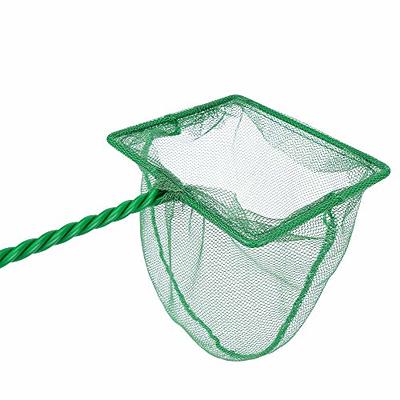 Lpraer 6 Inch Aquarium Fish Net Green Fine Mesh Nylon Net Collection with  11 Long Handle Square Quick Catch Fish Net for Fish Tank - Yahoo Shopping