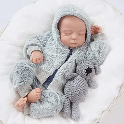 BABESIDE Lifelike Reborn Baby Dolls Girl - 12-Inch Realistic-Newborn Full  Platinum Silicone Body Real Life Baby Doll Sleeping Baby with Soft Body  Kids