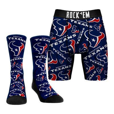 Men's Rock Em Socks New York Giants All-Over Logo Underwear and Crew Socks  Combo Pack