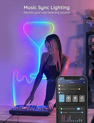Govee Neon RGBIC Rope Lights with Music Sync, DIY Design, Works with Alexa,  Google Assistant, 10ft LED Strip Lights for Gaming, Bedroom Living Room  Decor (Not S…