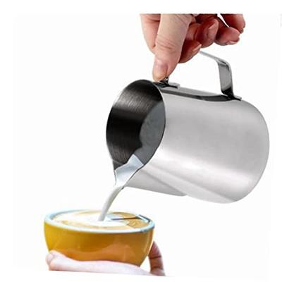 1pc, 12oz Milk Frothing Pitcher, Espresso Steaming Pitcher, Espresso  Machine Accessories, Milk Frother Cup, Milk, Coffee, Cappuccino, Latte,  Stainless