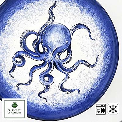 Blue Octopus Dinner & Serveware Plates Bowls Mugs Platters Serving Sea Lucy Espresso Cup & Saucer