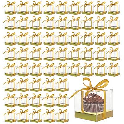 Leafiew 50 Pack Bakery Boxes - Small Dessert Boxes To Go - 5 Inch