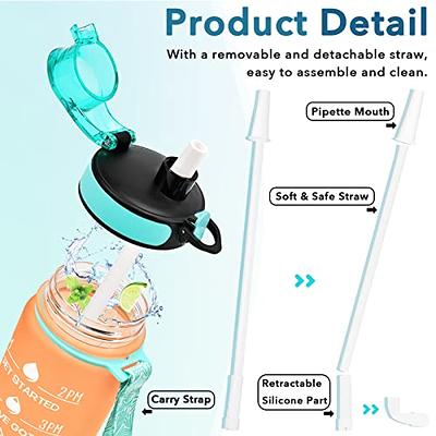 Drink Your Effing Water 24 Oz Flip Top Water Bottle With Straw Water  Tracker Motivation Tumbler With Straw Motivational Time Trackers 