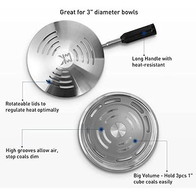 Premium Silicon Shisha Bowl with Coal Head, HMD, Heat Management Deivce