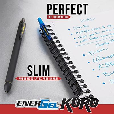 4 x Pentel EnerGel XM BL77 Retractable Liquid Gel Ink Pen - 0.7mm - Blue  Tones